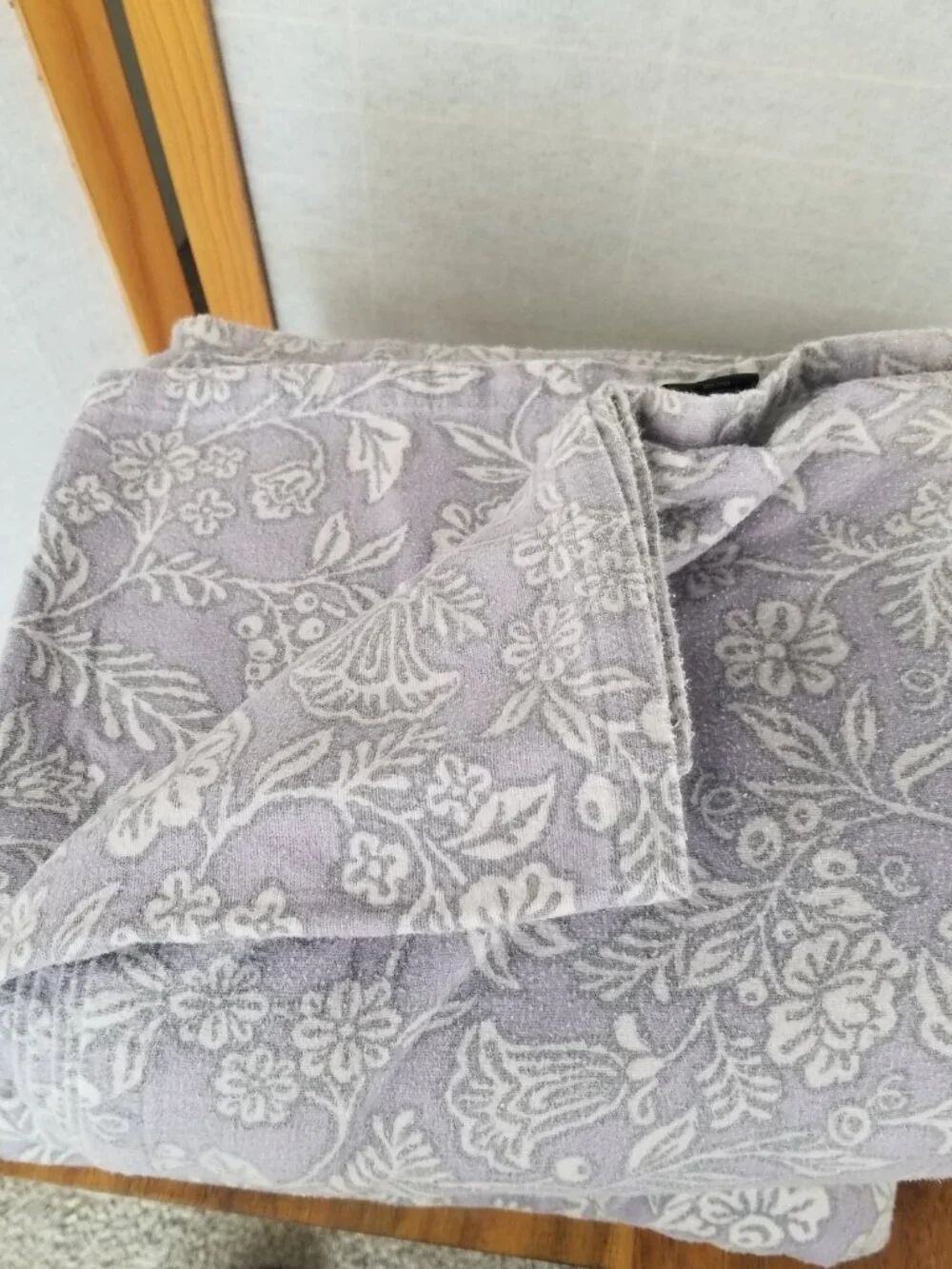 Cuddl Duds 100% Cotton Flannel Sheets Set Queen Size Lilac Floral Flat & Fitted